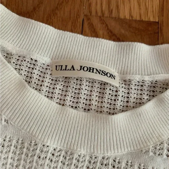 Ulla Johnson Cream Short Sleeve Sweater in Loose Knit Size XS - Picture 3 of 9